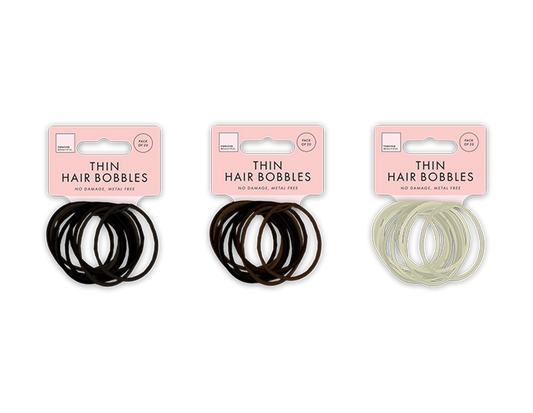 Natural Thin Hair Bobbles 20pk