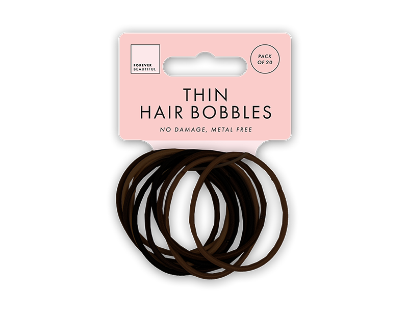 Natural Thin Hair Bobbles 20pk
