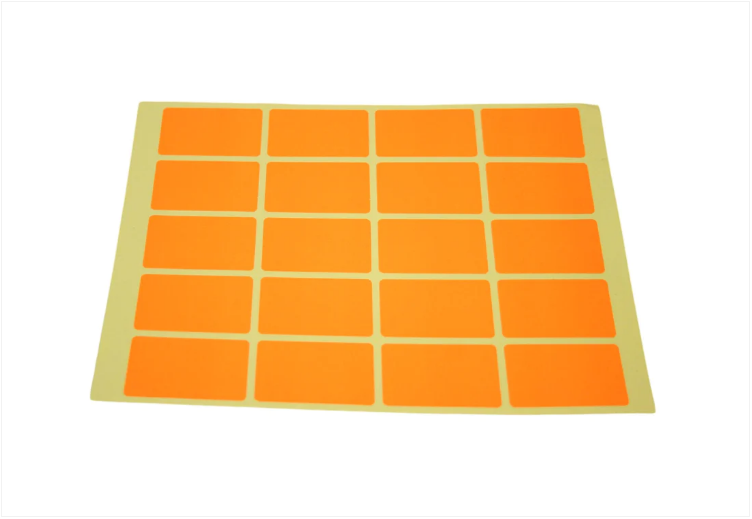 Neon Coloured Sticker Labels 10 Sheets 16 x 24 cm Assorted Colours