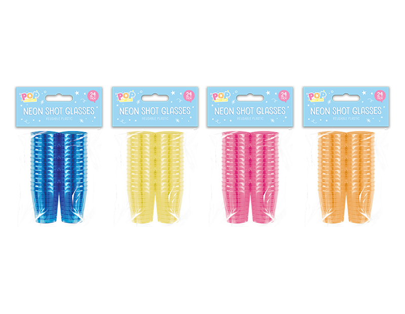 Neon Shot Glasses 24pk