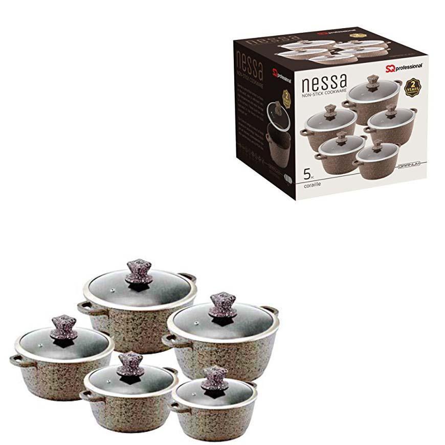 Nessa Granum Casserole Set 5Pc Coraille Brown