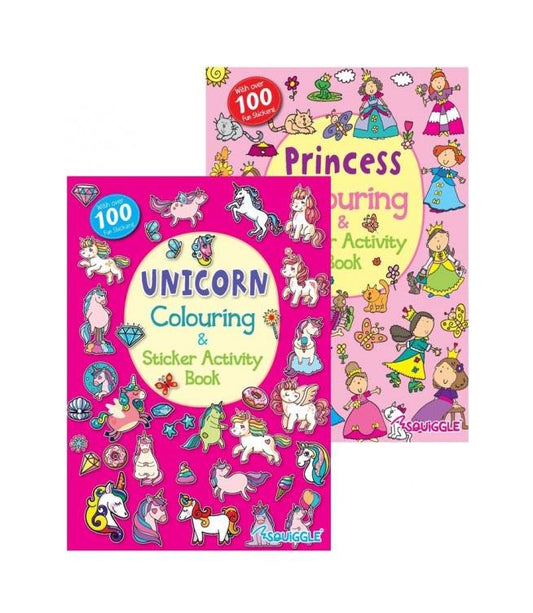 New Design My Fun Sticker Activity Book Unicorn & Princess Girls Book x 1