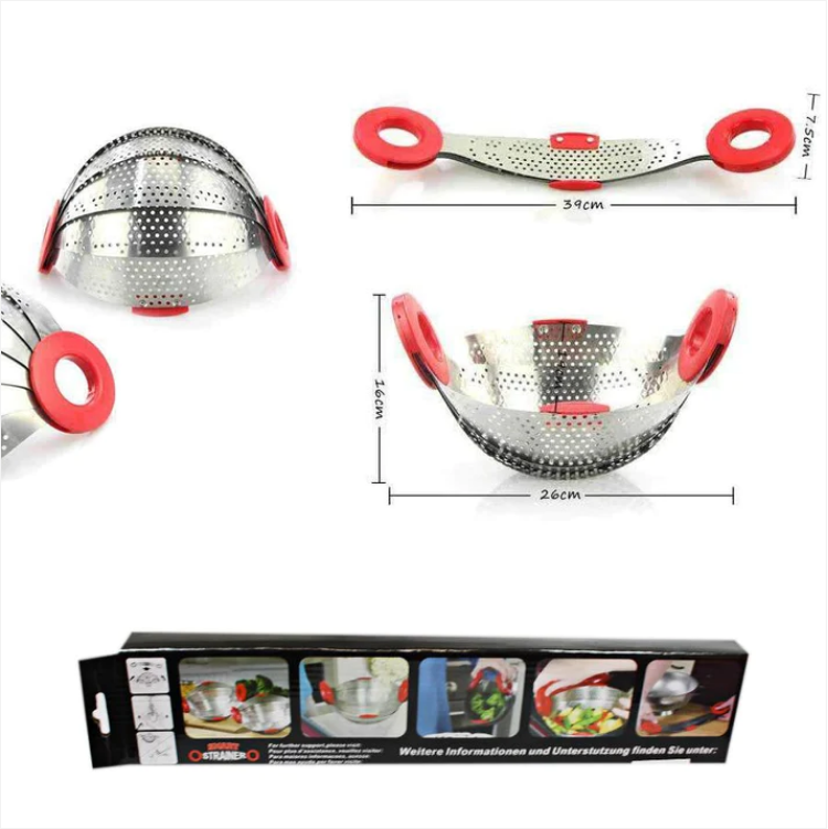New Smart Strainer Drainer Stainless Steel Easy Assemble