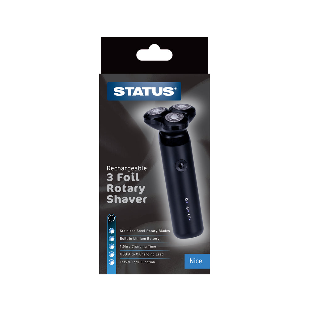 Nice - Black - Triple Head Hair Shaver - 1 pk - in Glossy Retail Box