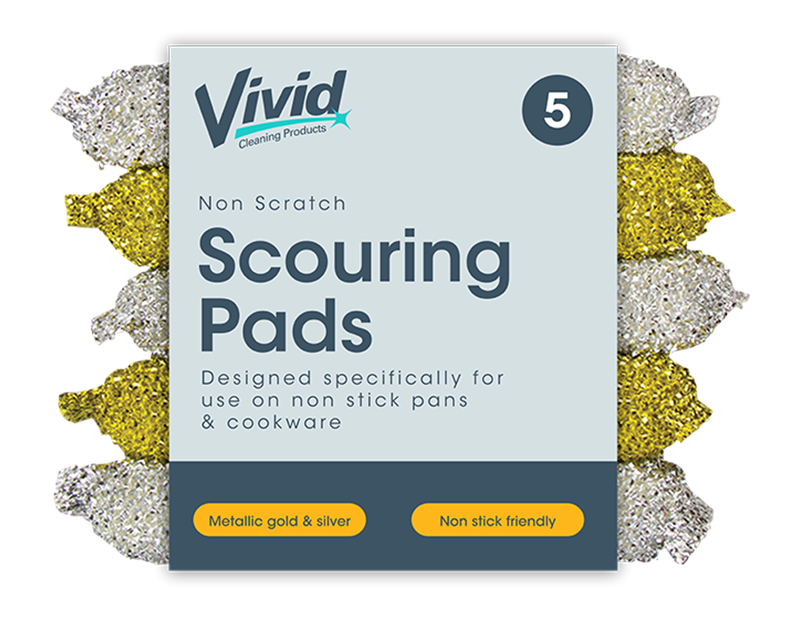 Non Scratch Scouring Pads - 5 Pack