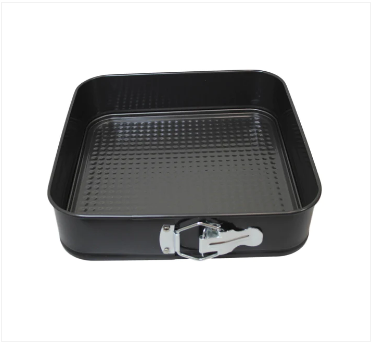 Non Stick Cake Tin Loose Base Baking Tray 3 Packs Square Circle Heat Tin