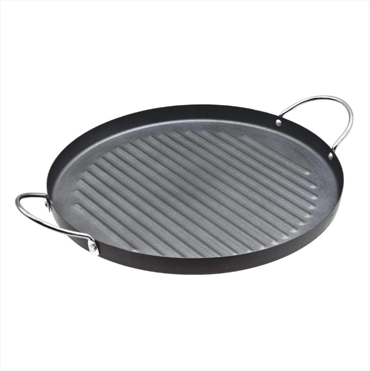 Nonstick Grill Hot Plate Toastie Healthy Grill Plate With Handles Round 30cm