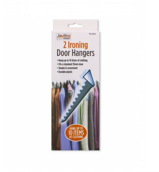 OVER DOOR IRONING HANGER HOOKS 2 PC