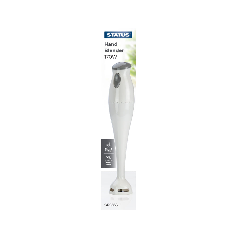 Odessa - White - 170w Hand Blender - Stainless Steel Blade - 1 pk - in Glossy Retail Box