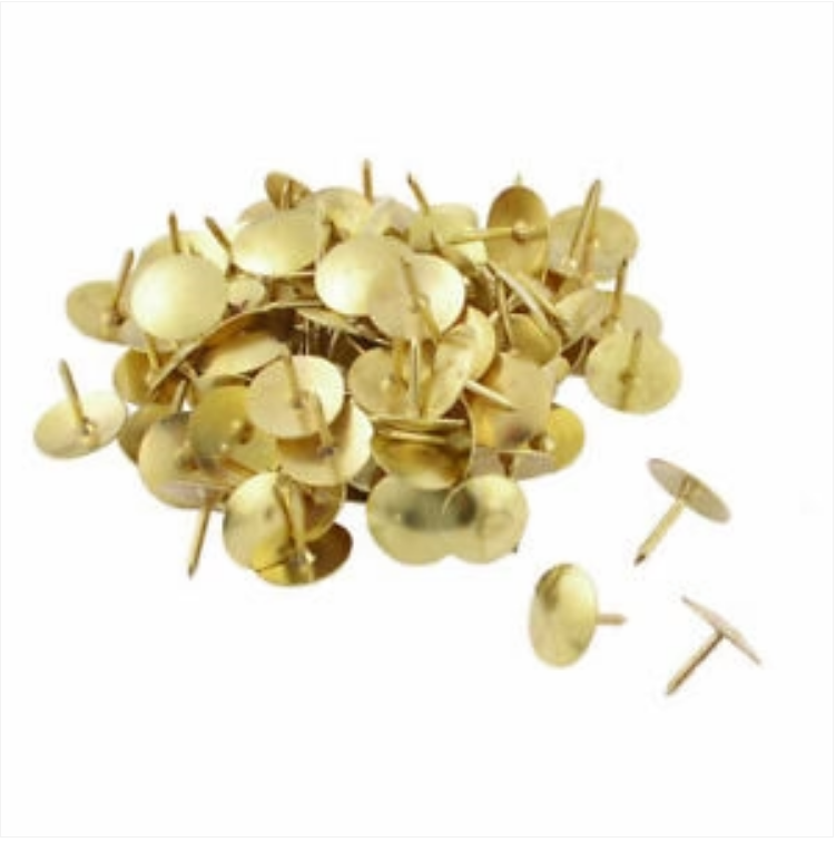 Office Push Pins Gold Pack of 200