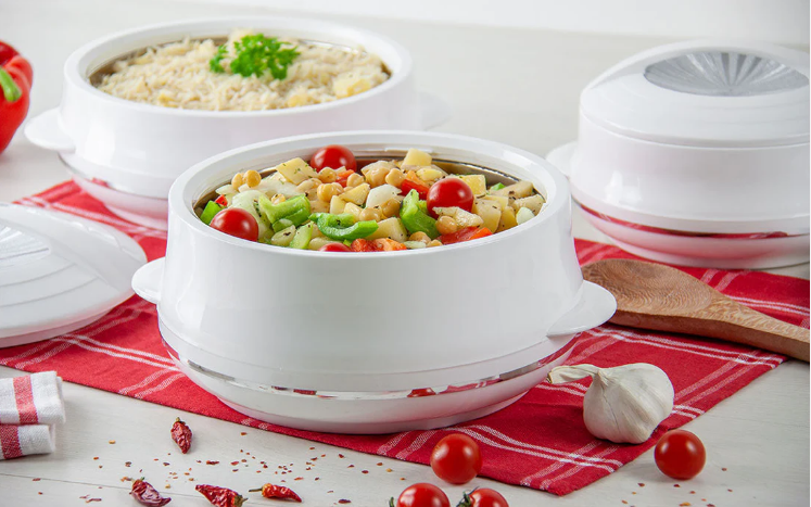 Olympic Gold Hot Pot Super Set 4pcs 0.8L - 1.2L - 1.6L - 2.5L Beige Gold