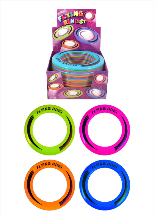 Outdoor Kids Flying Disc Ring Frisbee 4 Assorted Colours 25cm