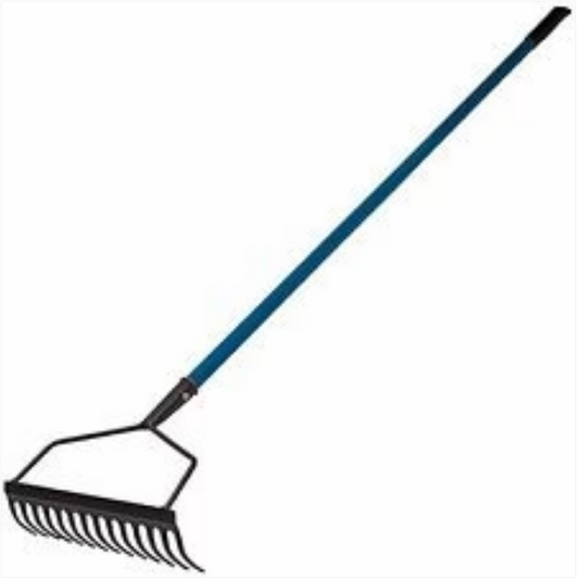 Outdoor Metal Garden Rake 16 Teeth Comb 130 cm Green