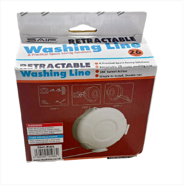Outdoor Retractable Washing Line Reel Double Line 26 Metre