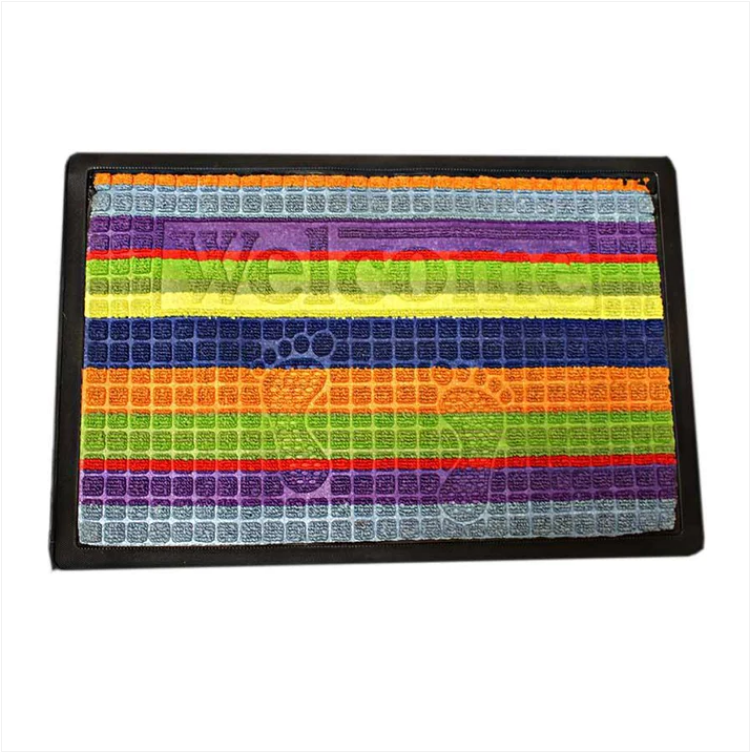 Outdoor 'Welcome' Door Mat Rainbow Style Mat Rug 40cm x 60cm