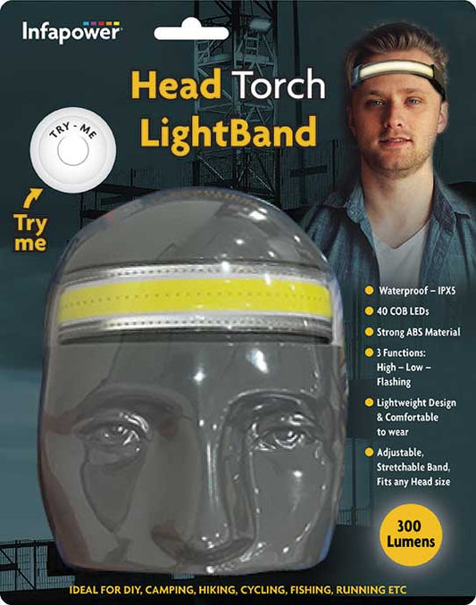 Outdoors Head Torch Light Band 300 Lumens