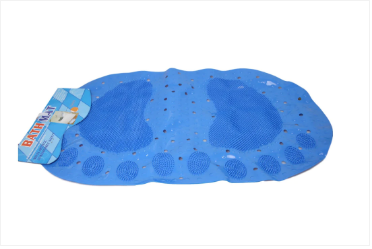 Oval Anti-Slip Bathroom Shower Bath Mat with Feet Design 66 x 35 cm Assorted Colours