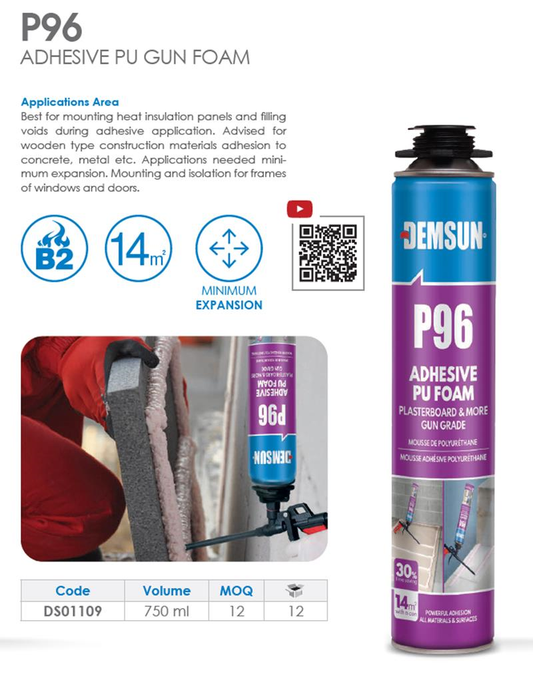 P96 PU ADHESIVE PROF. FOAM 800ML