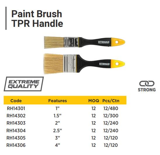 PAINT BRUSH WITH TPR HANDLE 3"