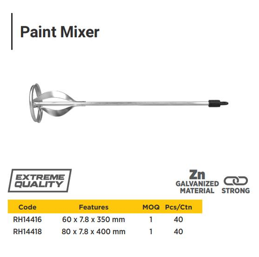 PAINT MIXER 80*400MM ZINC PLATED
