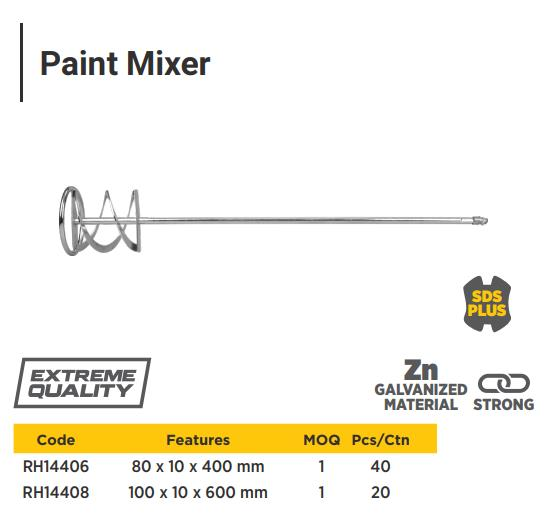 PAINT MIXER RTRMAX 80*10*400MM SDS PLUS HEAD