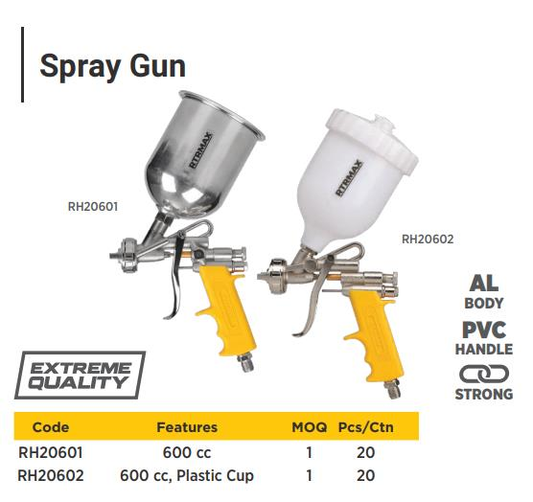 PAINT SPRAY GUN UPSIDE METAL TANK