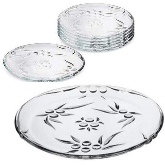 PB 6 Piece Perla Glass Dessert Plate 19cm
