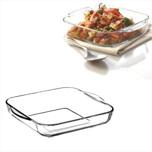 PB Borcam Glass Square Roasting Tray High Quality 1.95 Litre 22cm x 6cm