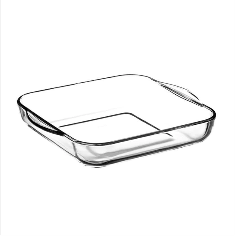PB Borcam Glass Square Roasting Tray High Quality 1.95 Litre 22cm x 6cm