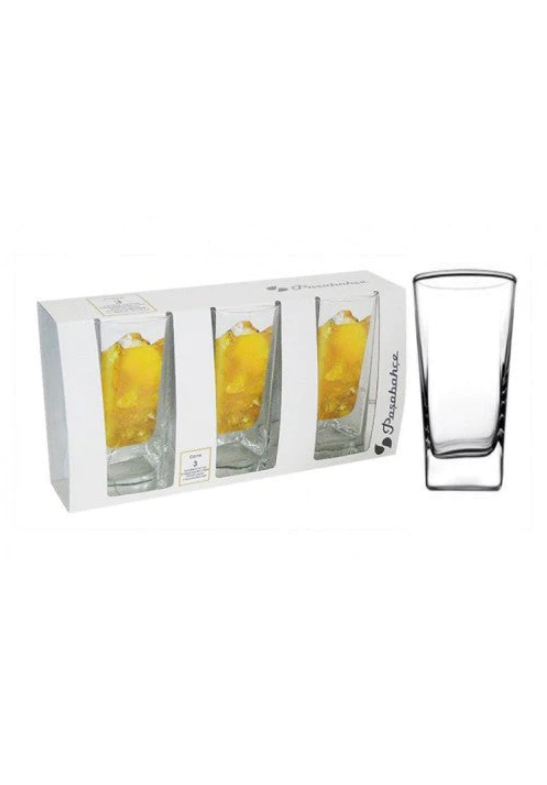 PB CARRE Long Drinking Glasses 305ml Pack of 3