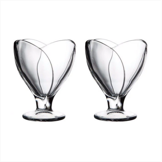 PB Fancy Glassware High Quality Iceville Ice Cream Vase Cup 2 Pack Glassware Home
