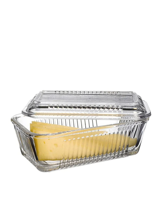 PB Frigo Clear Glass / Cheese Butter Dish 17 x 10 x 7cm