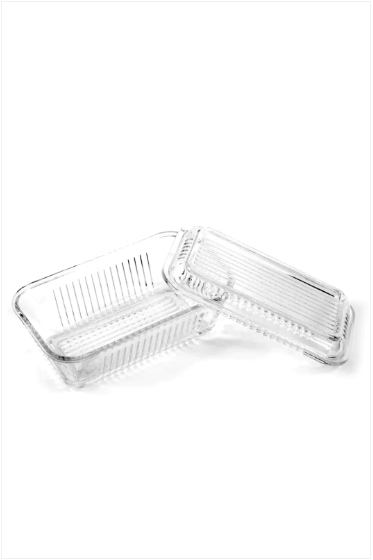 PB Frigo Clear Glass / Cheese Butter Dish 17 x 10 x 7cm