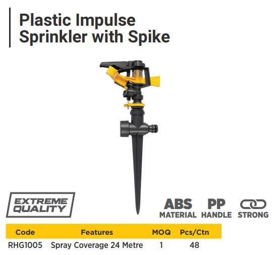 PLASTIC IMPLUSE SPRINKLER WITH SPIKE