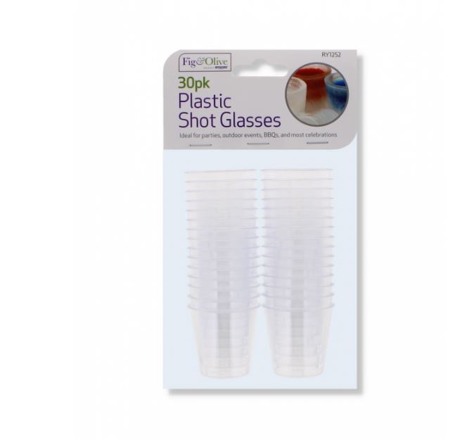 PLASTIC SHOT GLASSES 30 PACK