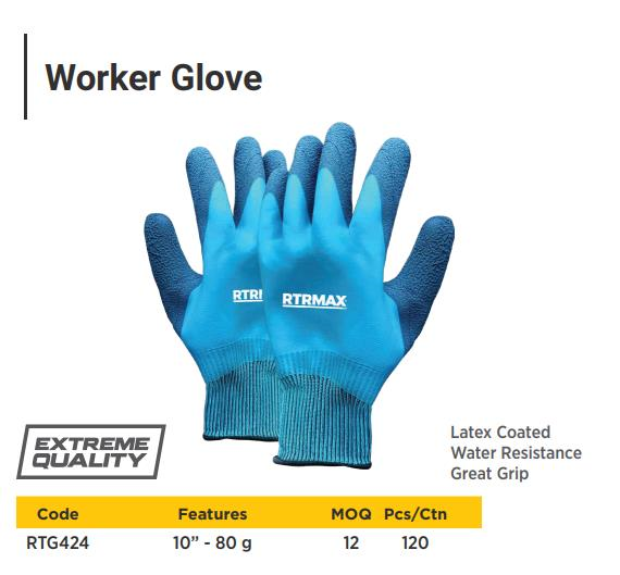 POLYESTER WATERPROOF WORKER GLOVE 80 GR