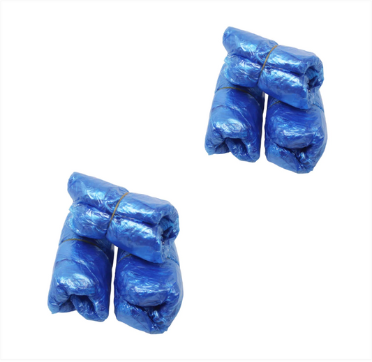 Pack Of 100 Disposable Shoe Protective Covers Safety Plastic Boots/Trainers Covers