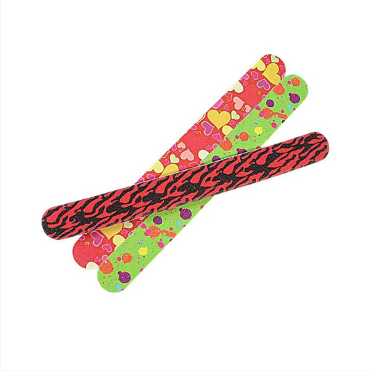 Pack Of 3 Nail Filer In Assorted Colours 18cm