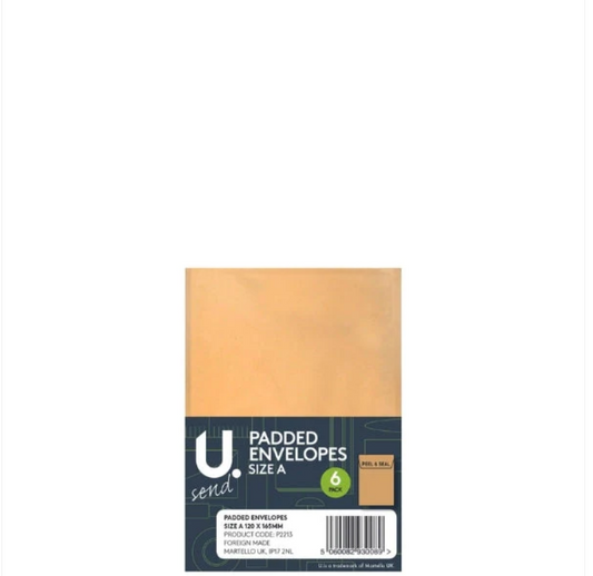 Padded Envelopes Size A 120 x 165 mm Pack of 6