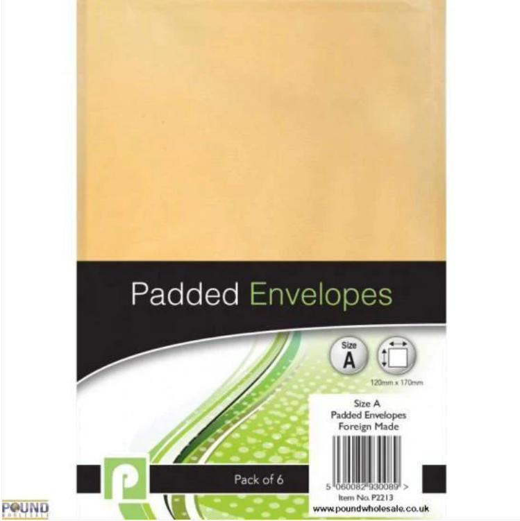 Padded Envelopes Size A 120 x 165 mm Pack of 6