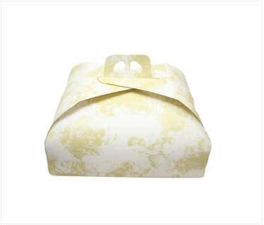 Paper Cake Box Pink/Gold Festive Square Easy Assemble Cake Box