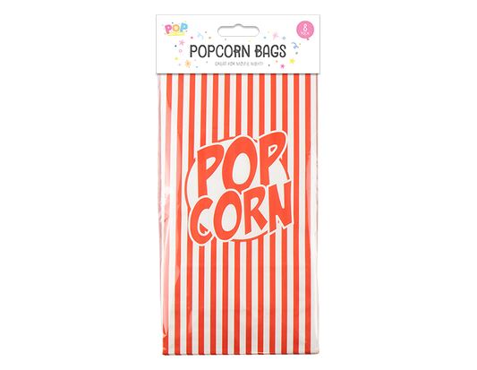 Paper Popcorn Bag 8pk