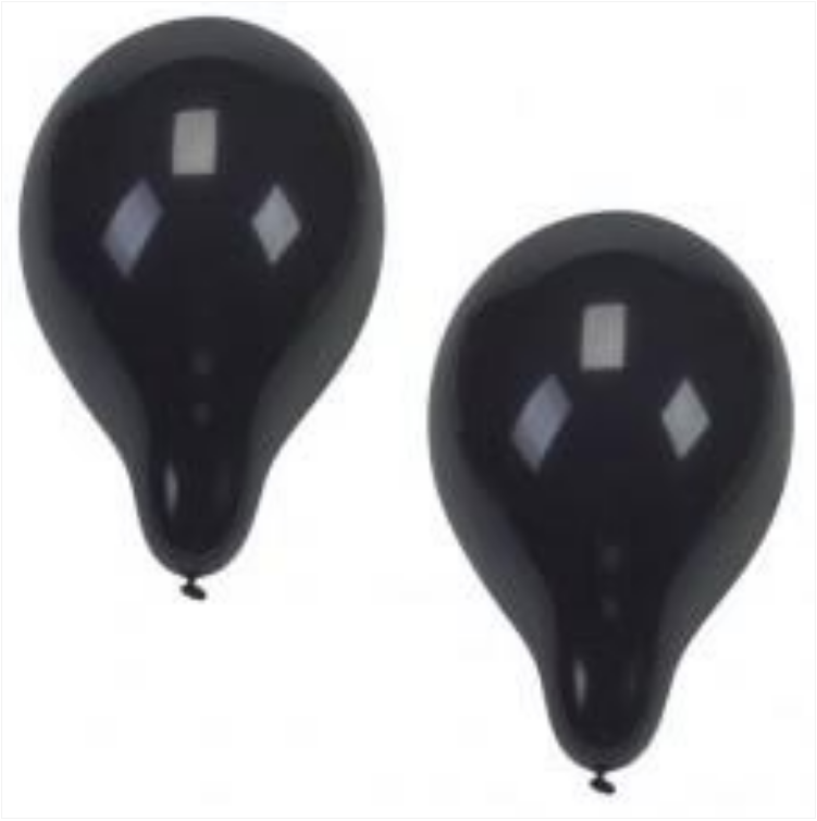 Papstar Black Birthday Party Balloons 10 Piece Party Pack 25cm