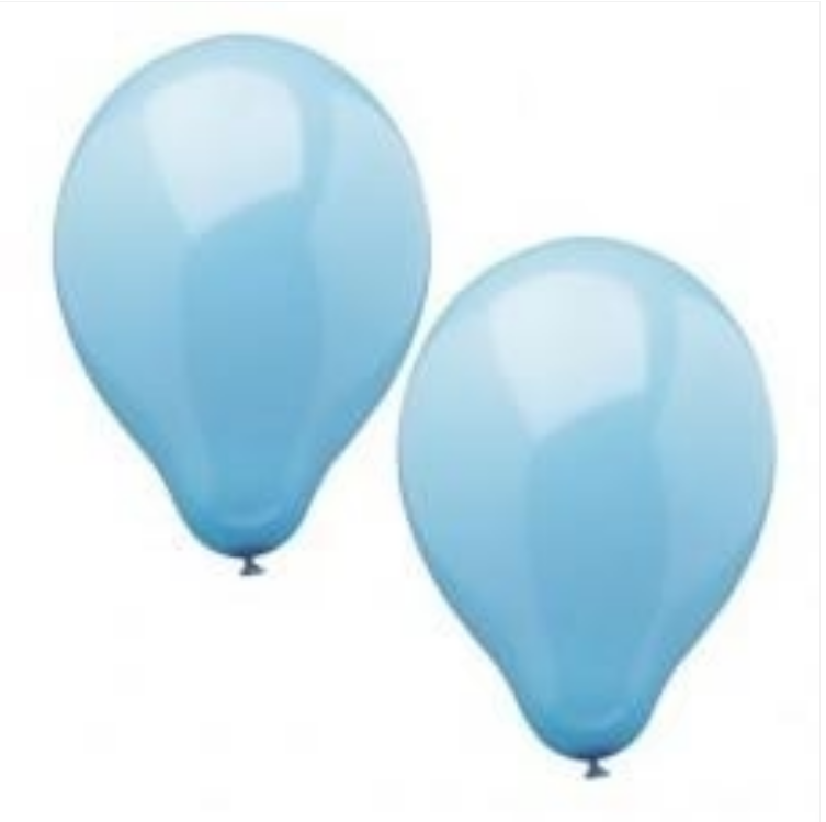 Papstar Light Blue Birthday Party Balloons 10 Piece Party Pack 25cm