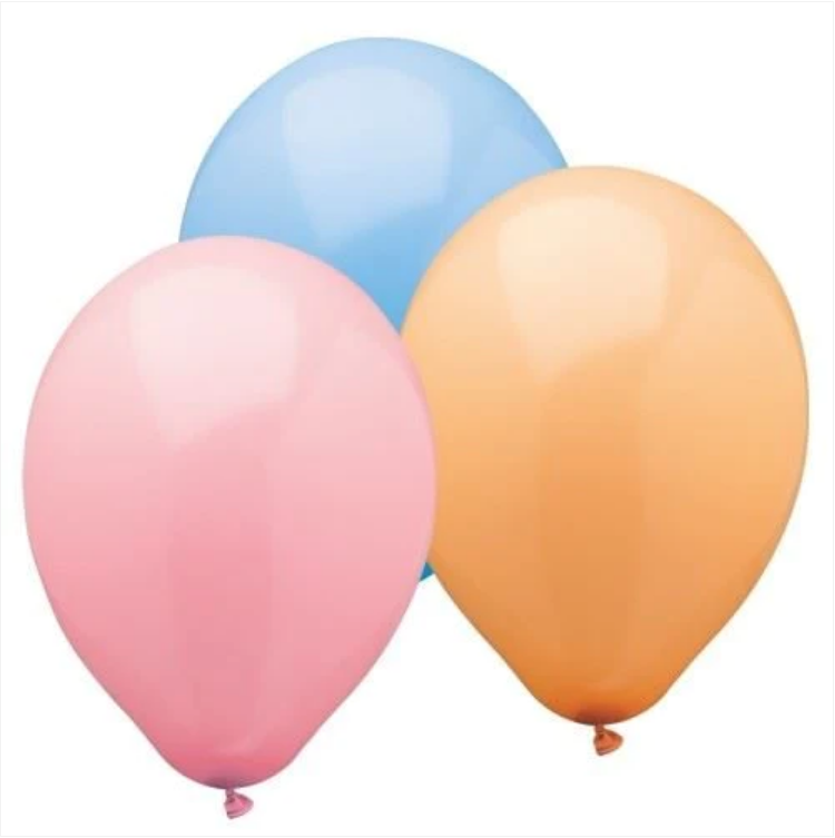 Papstar Pastel Colours Birthday Party Balloons 10 Piece Party Pack 25cm