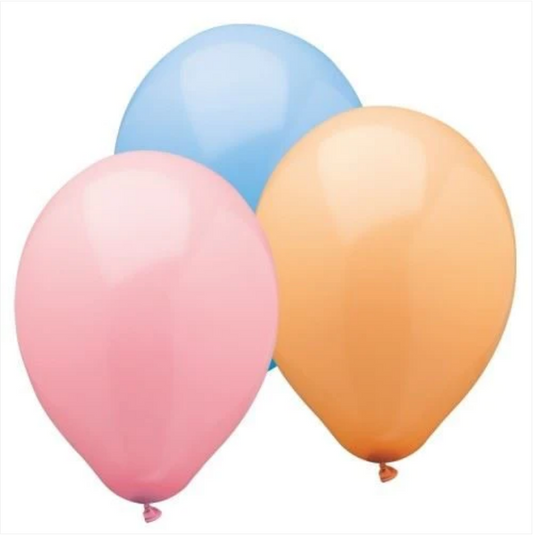 Papstar Pastel Colours Birthday Party Balloons 10 Piece Party Pack 25cm