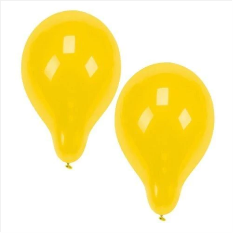Papstar Yellow Birthday Party Balloons 10 Piece Party Pack 25cm