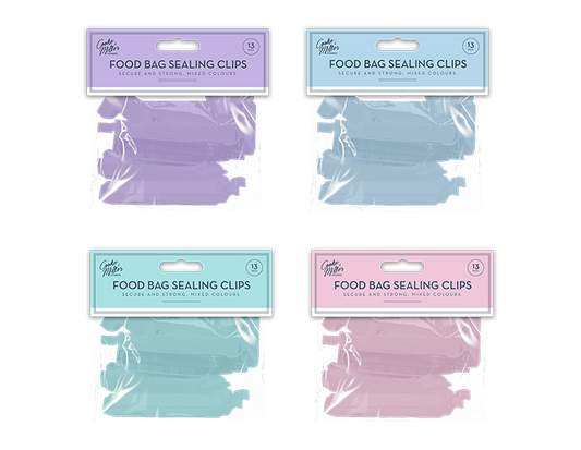 Pastel Bag Sealing Clips 13pk