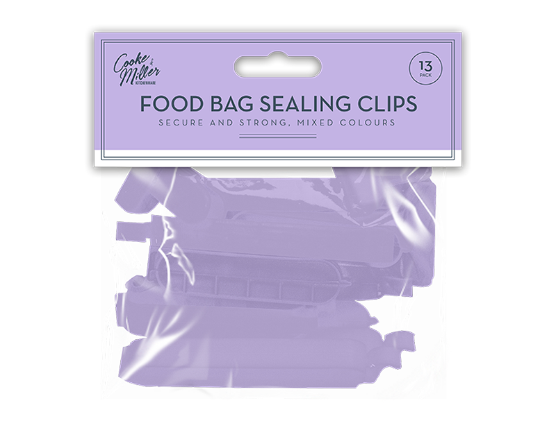 Pastel Bag Sealing Clips 13pk
