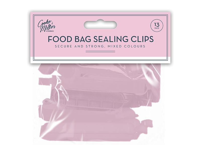 Pastel Bag Sealing Clips 13pk